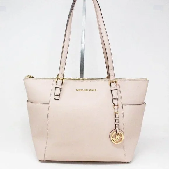 MICHAEL KORS #40067 Blush Pink Saffiano Leather Tote Bag - Picture 1 of 9